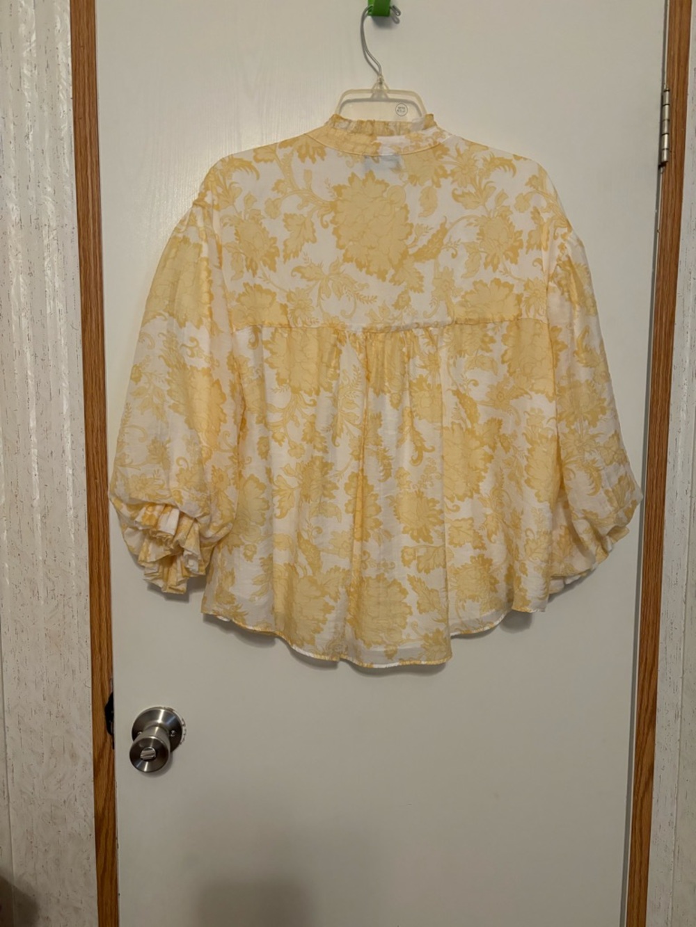 Fate White and Yellow Floral Button-Up Blouse - Picture 2 of 2
